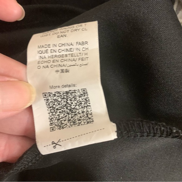 Shein Black Top Embellished Sweater Sheer Polka Dot Puff Long Sleeve Womens Sz L - Picture 16 of 16